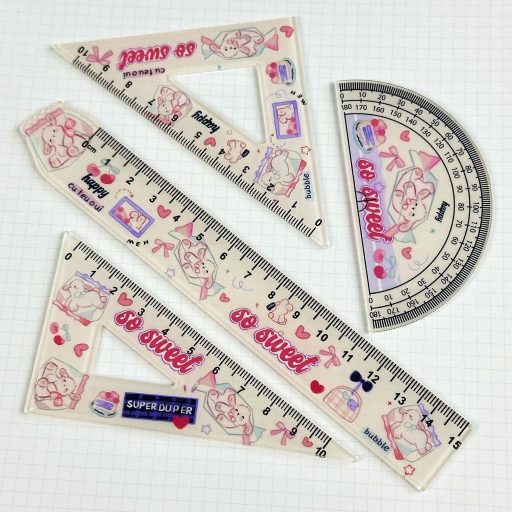 2025 New Style Original Candy Lamb Ruler Four-Piece Ruler Student ...