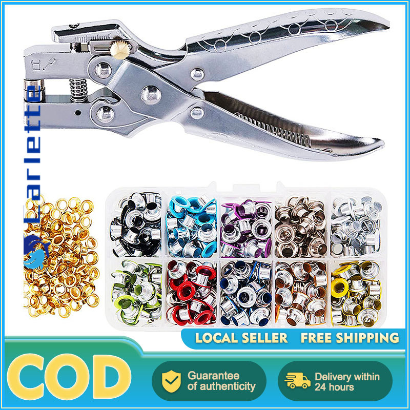5mm 351PCS 11 Colors Steel Hole Eyelet Puncher Pliers Kit for Hang Tag ...