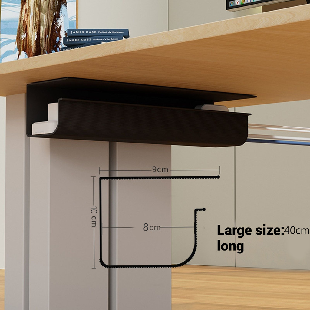 (Local Stock) Under Desk Cable Management Under Table Cable Tray No ...