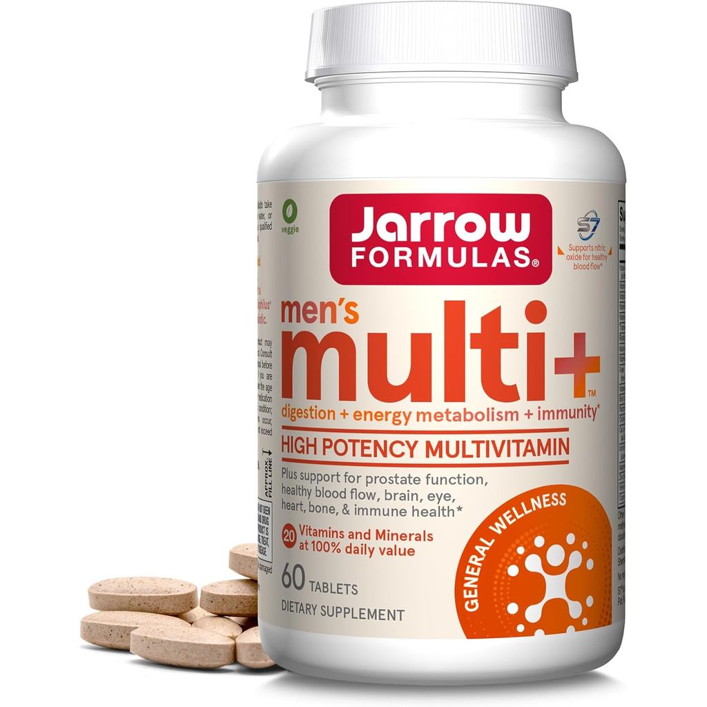 Jarrow Formulas Men's Multi+ Multivitamins, Multivitamin for Men, 60 ...