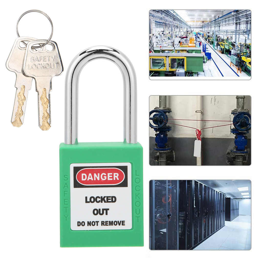 Fun~ 38mm Safety Padlock Insulating Industrial Plastic Nylon PA Steel ...
