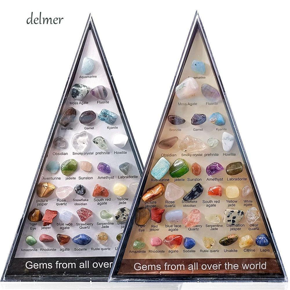 DELMER Natural Rock Collection, Gemstones 36 Ore Natural Specimens ...