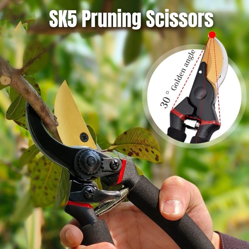 Pruning Scissor Garden Pruning Shears SK5 High Carbon Steel Branch ...
