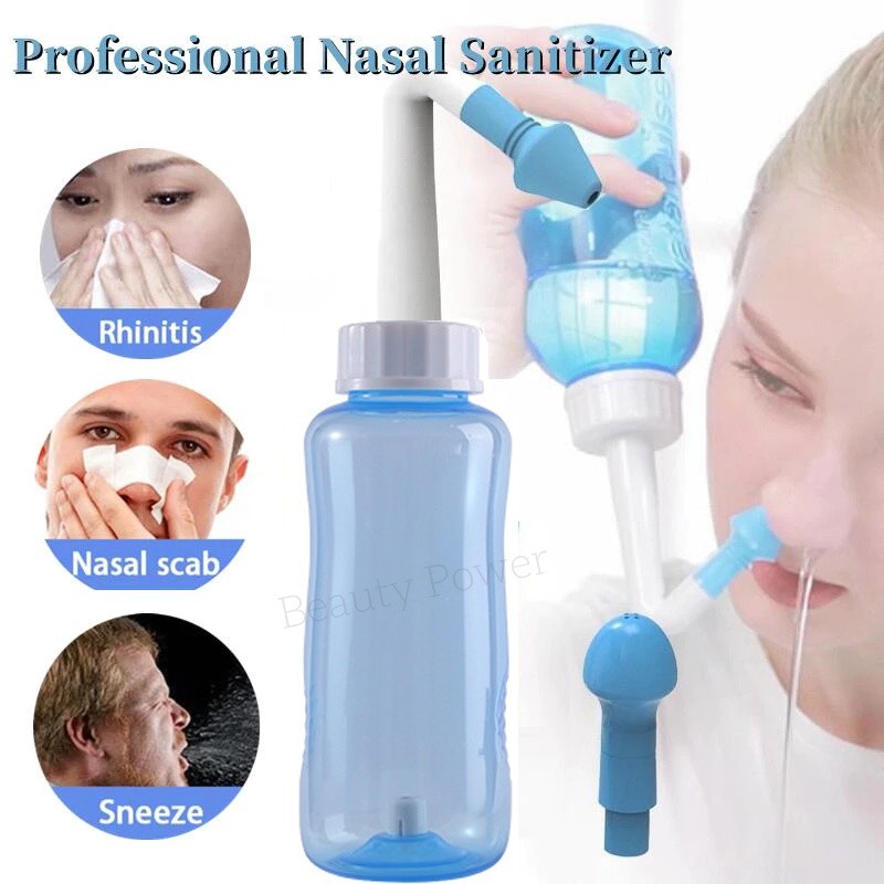 Nasal Wash Nose Wash Neti Pot Nose Cleaner Spray with Salt For Adults ...
