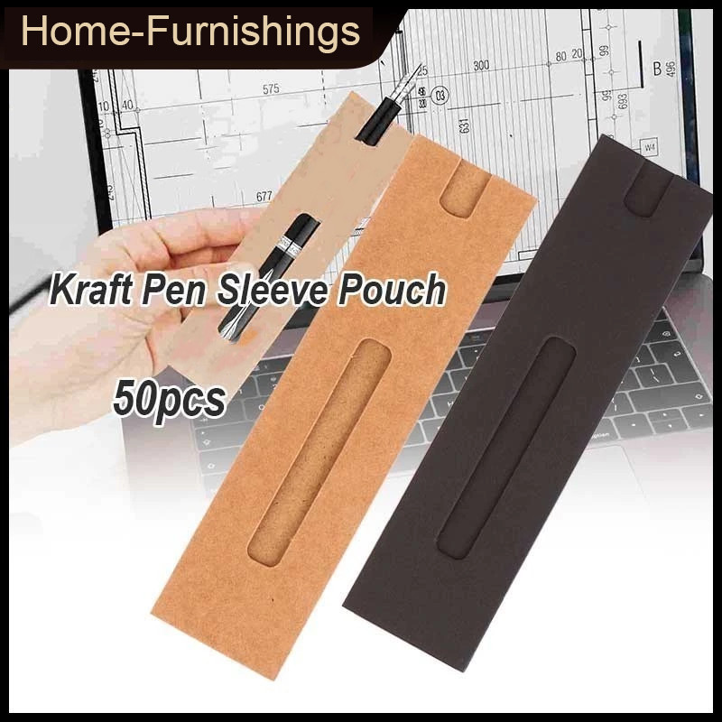 100pcs Ballpen Packaging/Packaging For Pen/Kraft Paper Pen Sleeve/Kraft ...
