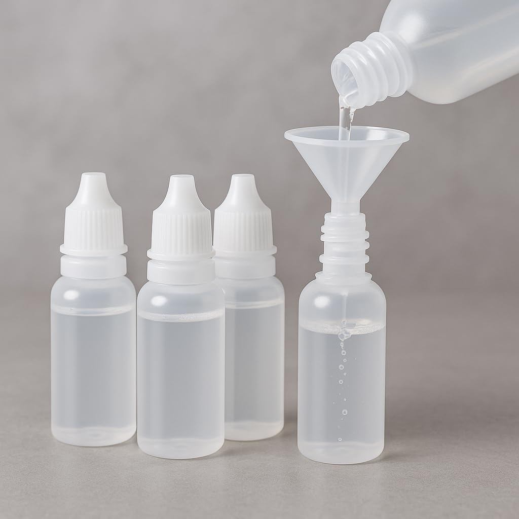 15ml (0.5oz) Small Plastic Dropper Bottles - Empty, White Eye Liquid ...