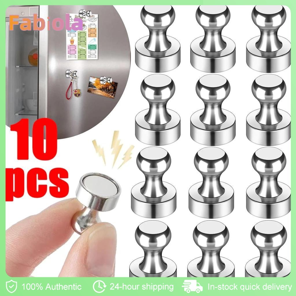 10Pcs Strong Fridge Magnets Push Pin Magnets Whiteboard Magnets Metal ...