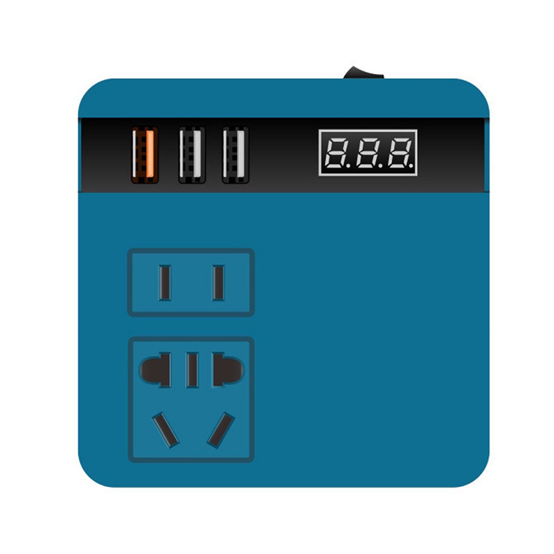 120W Cordless Portable Mini Power Inverter With 3 USB Ports Converts DC ...