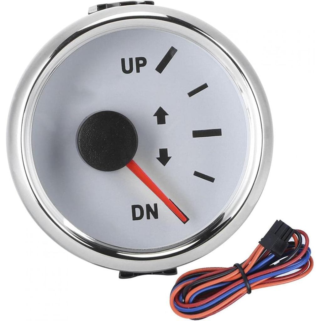 Boat Trim Gauge 52mm (2inch) 0-190ohm Trim Tilt Indicator Red Backlight ...