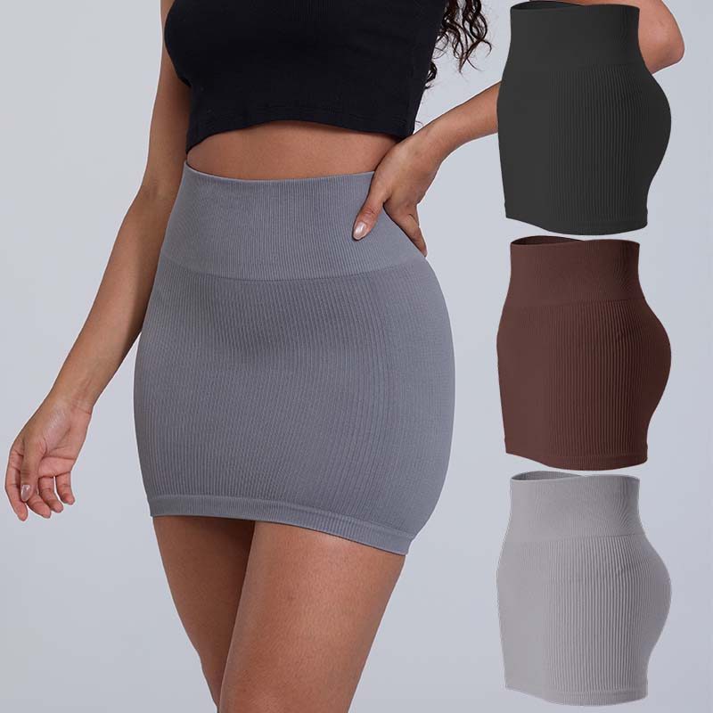 Korean Office Chic Mini Skirt Seamless Mini Skort Highwaist Skirt ...