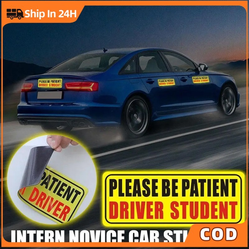 9*23cm Magnetic New Driver Sticker AC Waterproof Student Driver Signs ...