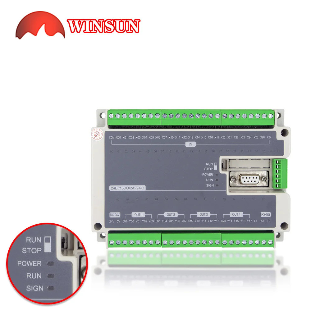 FX3U-40MR RS485 RTC Modbus 485 24 Input 16 Relay output 2AD analog ...