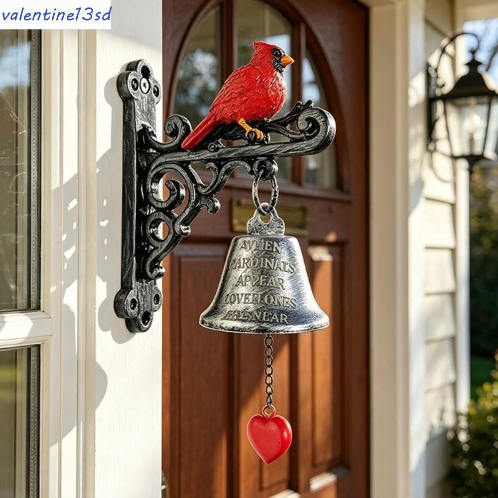 FASOX Red Bird Doorbell, Metal Resin Wall Mounted Doorbell, Vintage ...