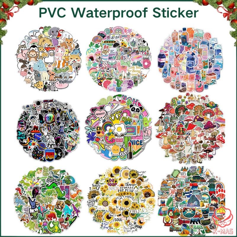 5pcs 3D Stickers PVC Waterproof Sticker Cartoon Print Stickers ...