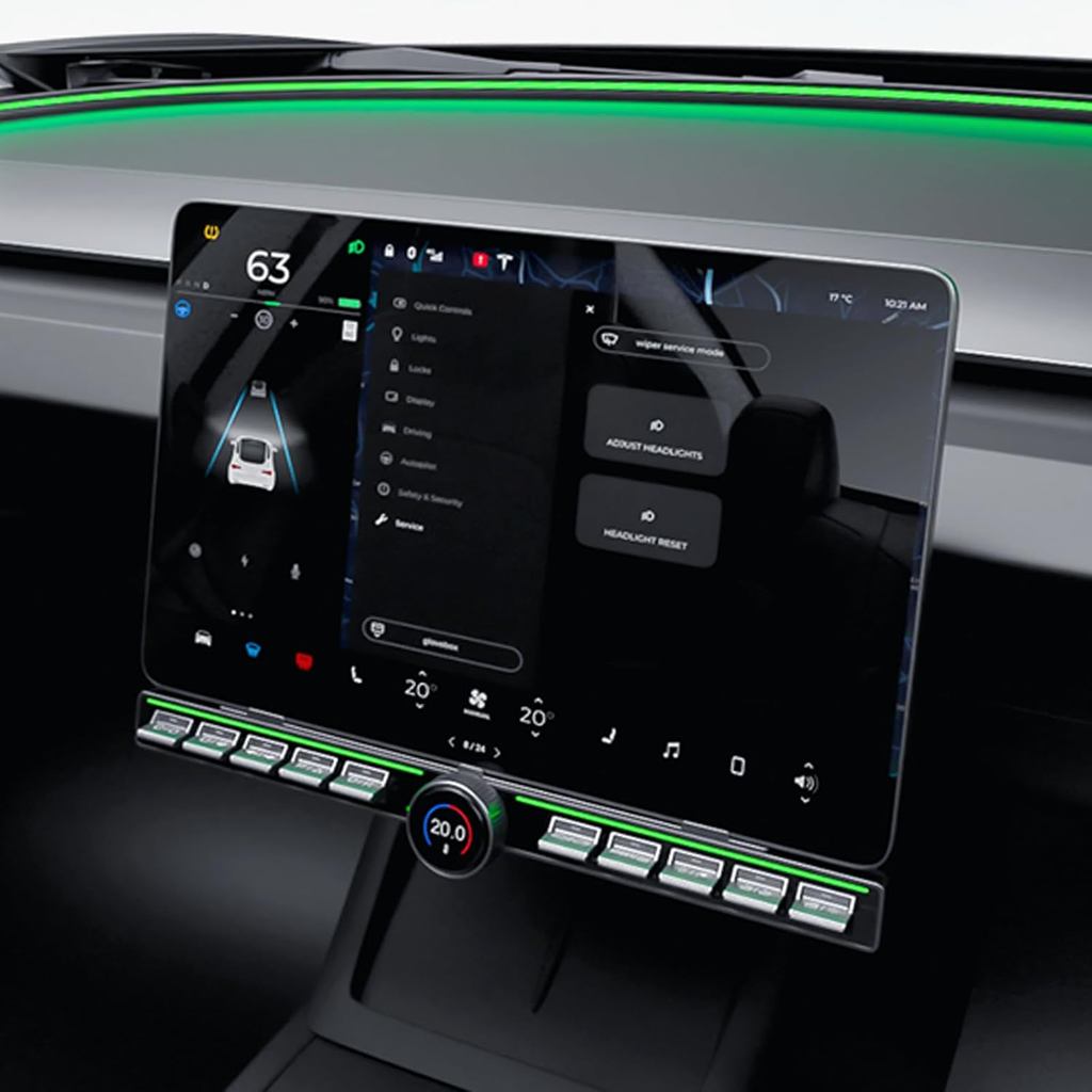 Physical Shortcut Buttons with Ambient Lighting for Tesla Model 3 2020 ...