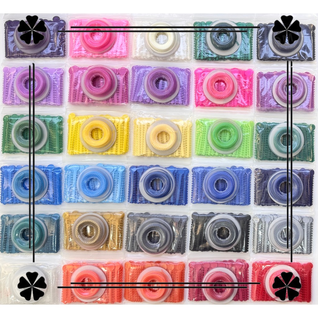 280cm/Rolls Orth Elastic Rubber Power Chain Rubber Band Long Short ...
