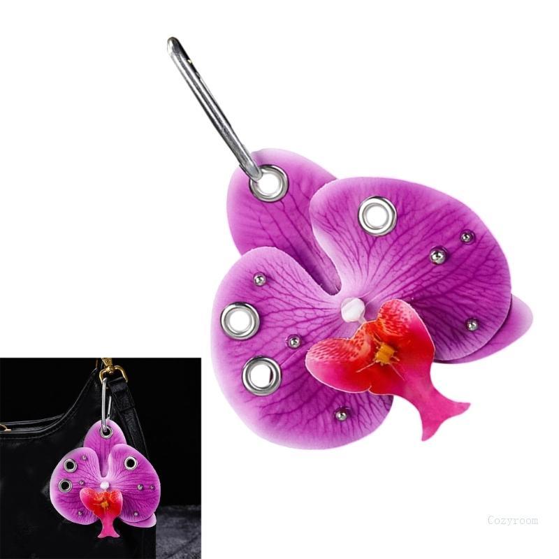 Crazy Modern Floral Accent Key Ring With Polished Beads Thoughtful ...