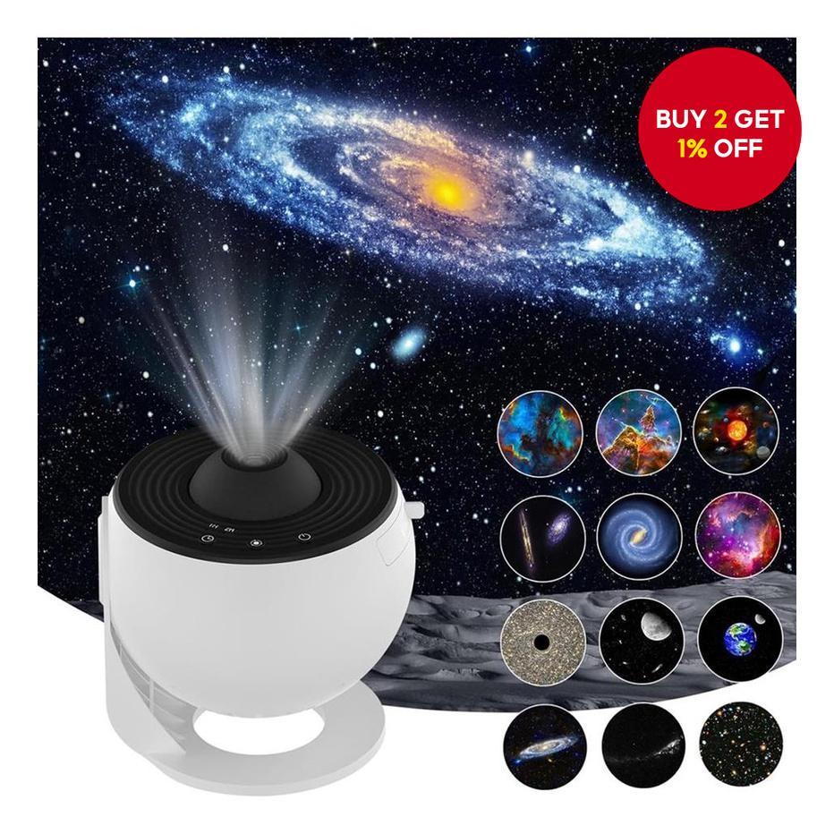 12-in-1 Night Light Projector - 360° Rotating Galaxy Star & Moon LED ...