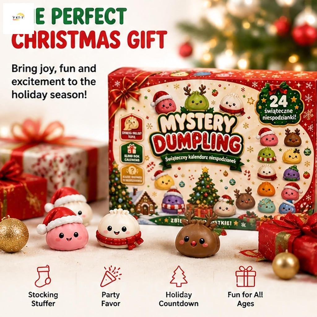 Christmas Countdown Calendar Blind Box - 24-Day Mystery Dumpling Pinch ...