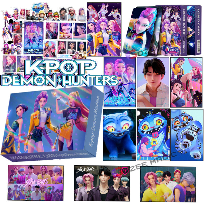 30PCS Kpop Demon Hunters Lomo Cartes Photocards Huntrix Ensemble De