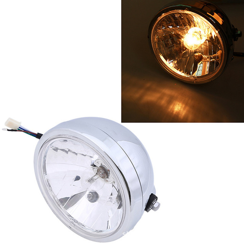 CG125 Modified Retro Headlight GN125 Retro Black Shell Round Headlight ...