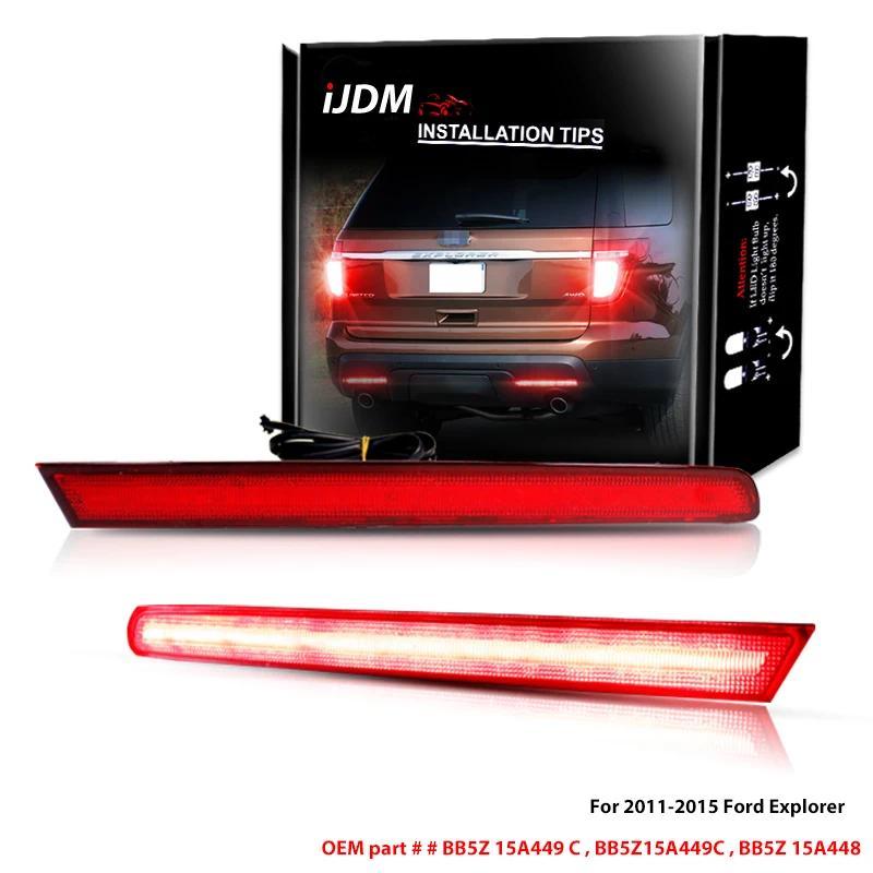 iJDM Car Red LED Bumper Reflector Lights For 2011-2015 Ford Explorer ...