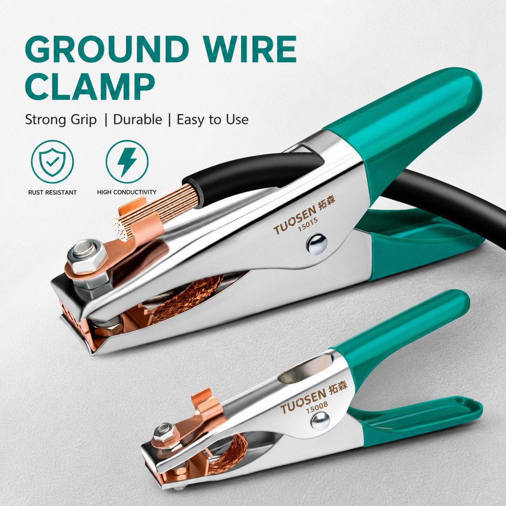 Electric Welder Ground Clamp – 300A/500A/1000A Options, Metal Copper Ground Wire Pliers, Ergonomic Handle, Wear-Resistant
