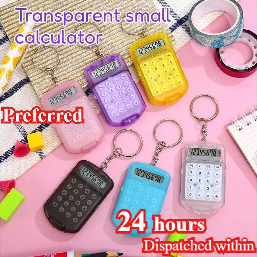 Mini Flip Calculator Hanging Pendant Keychain Portable Student Exam ...