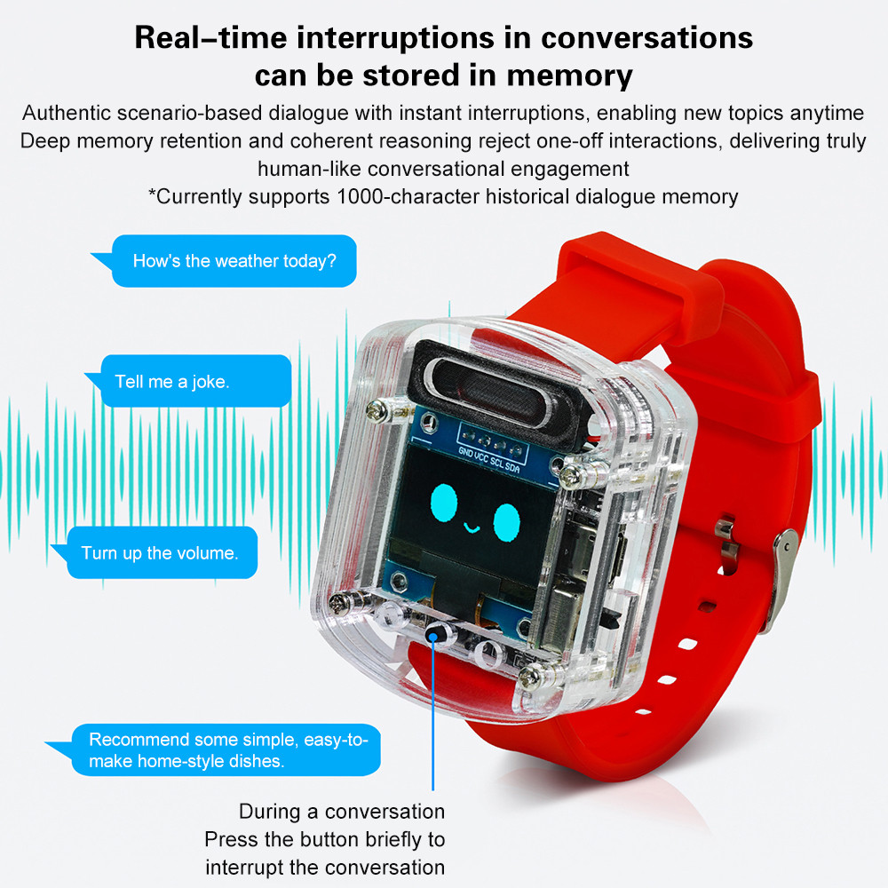 Pcbfun 0.96-Inch Oled Screen Xiaozhi Ai Voice Watch Artificial ...