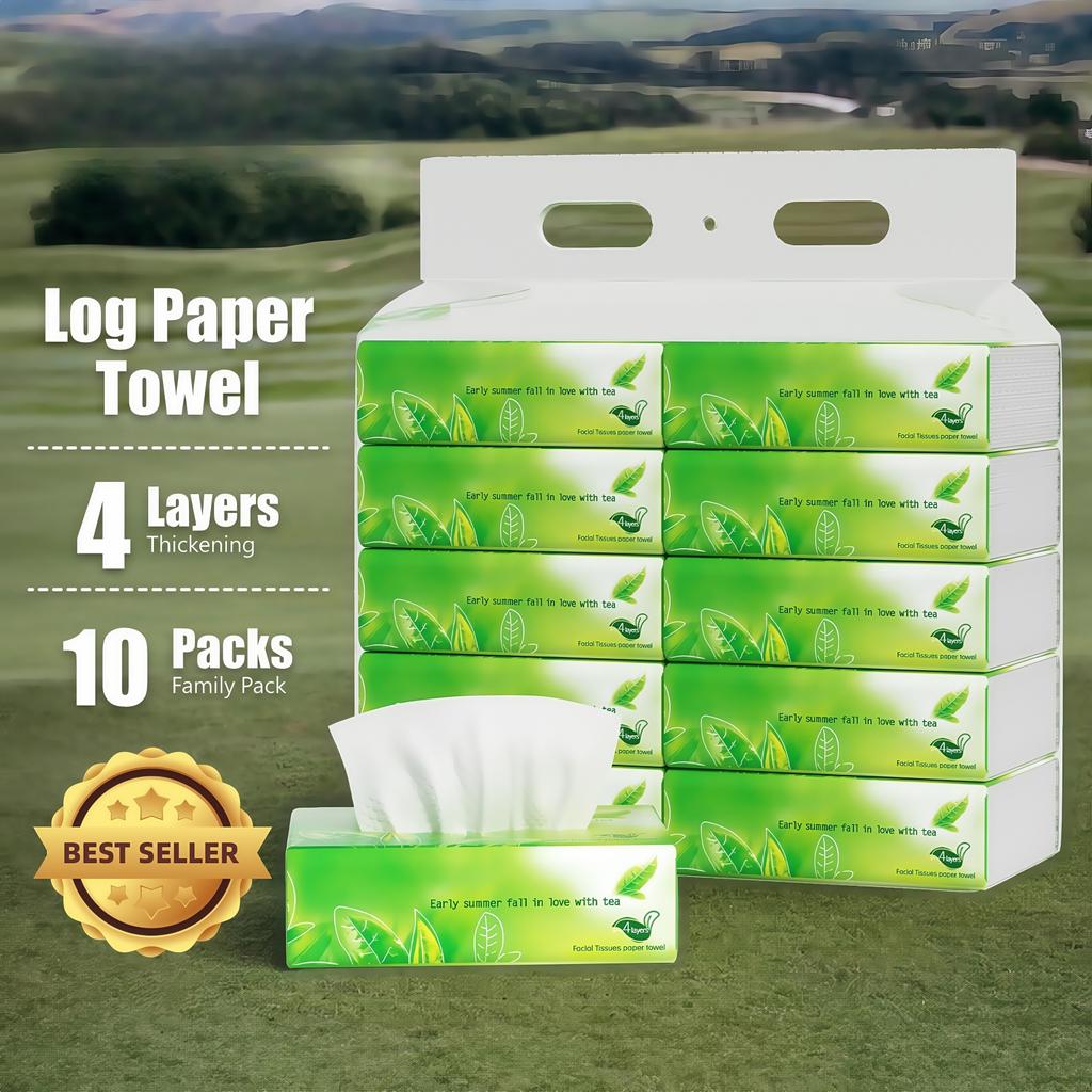 10/30/50Packs Green Tissue Facial Tissue Order Tissue 4-Ply Facial ...