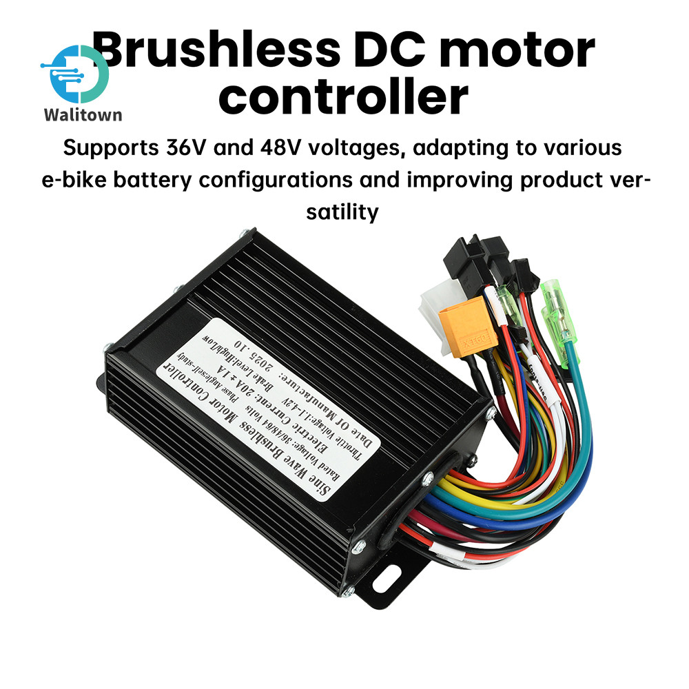 36V 48V 20A Black Gold Sine Wave Brushless Motor Controller 350W-500W ...