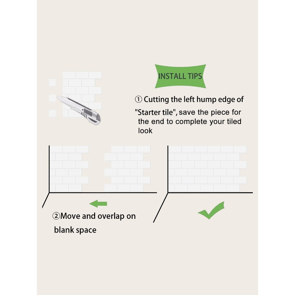 OWNNEPH Wall Stickers, Peel and Stick PVC Backsplash Wall Decals ...