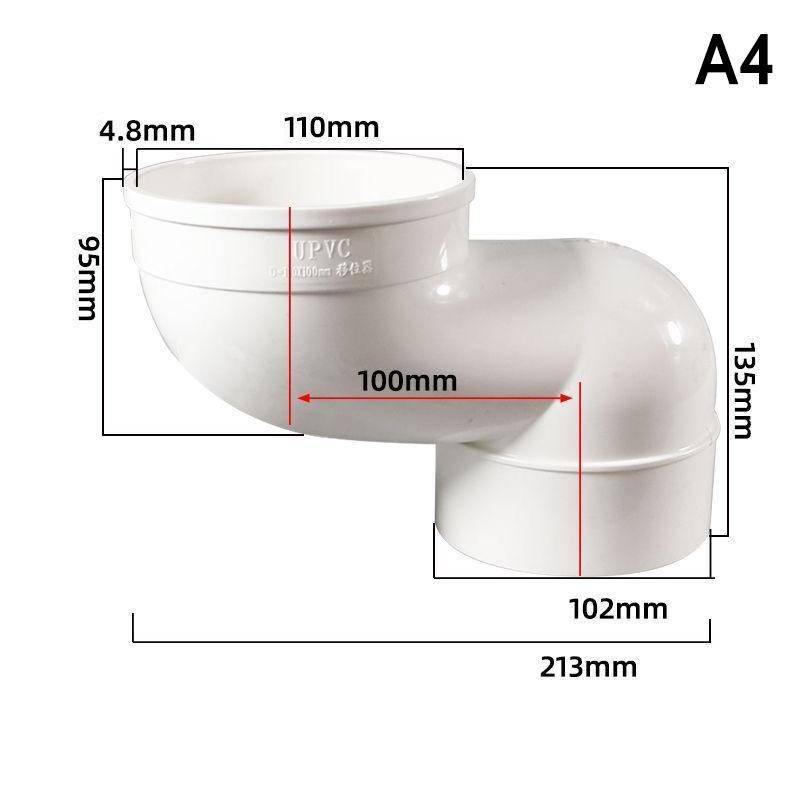 Otph 110MM WC Toilet Connection Shifter Pipe Extension Offset Adapter ...