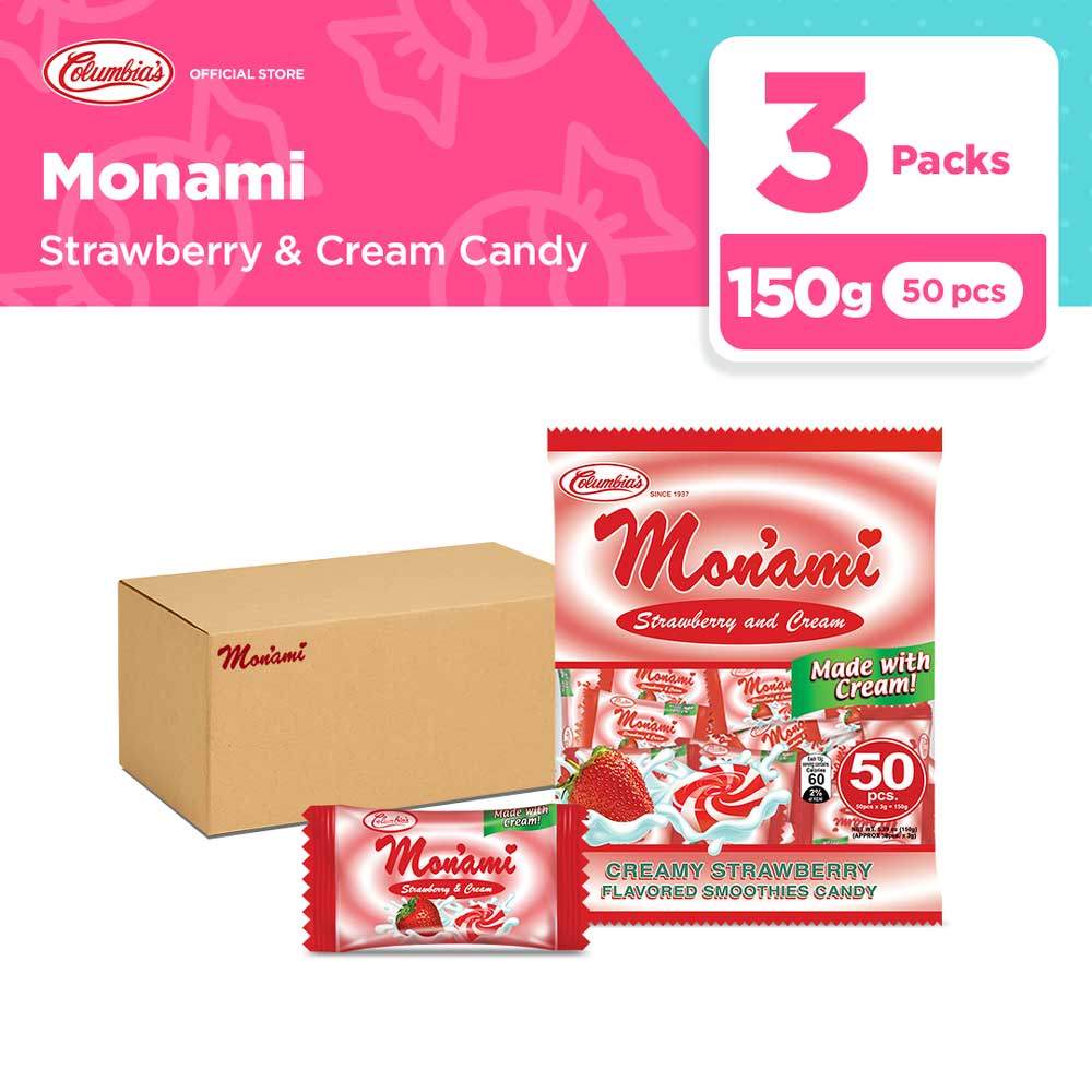 Columbia Candies: Monami Strawberry Cream Bundle of 3, Candy paninda ...