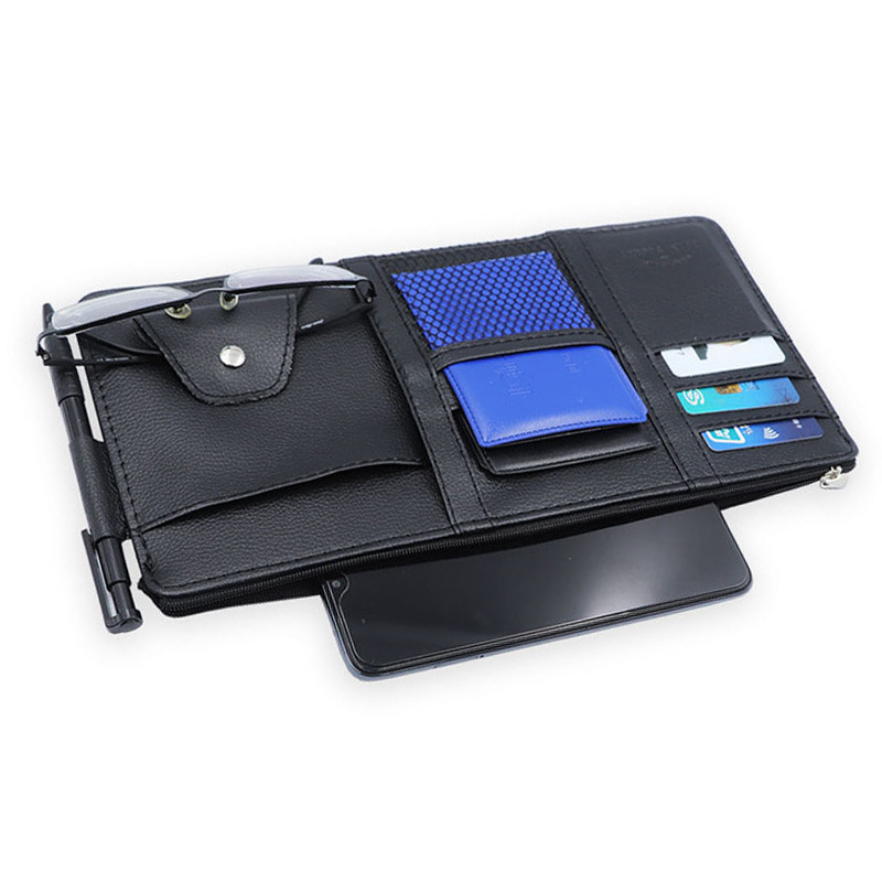 Black Car Interior Accessories Decoration Storage Bag Visor Organizer ...