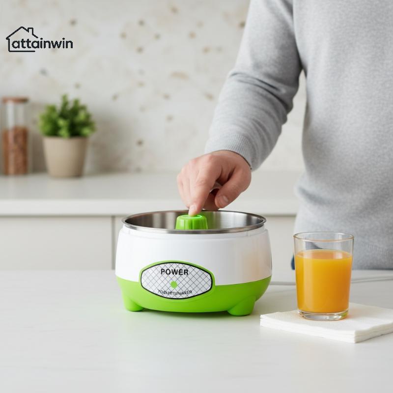 Attainwin 1L Electric Yogurt Maker Mini Automatic Machine Multifunction ...