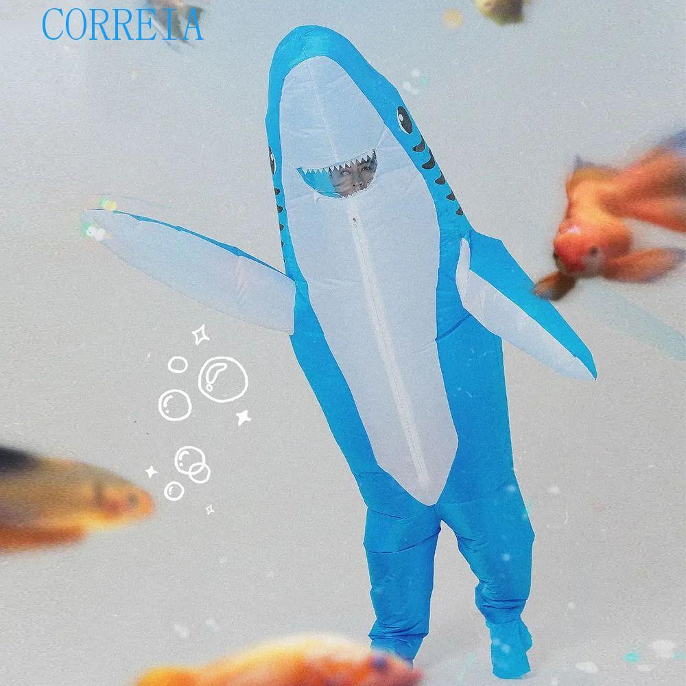 CORREIA Shark Inflatable Suit, Cute Battery Box Inflatable Shark ...