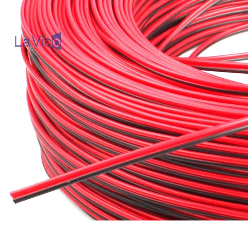 [LaVico] 10m LED Cables 2 Pin LED Strip Cable 22AWG 2 Core Red Black ...