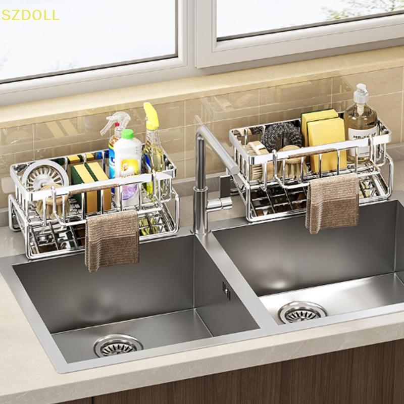 Ship 24 hours Stainless Steel Kitchen Sink Storage Rack Faucet Storage ...