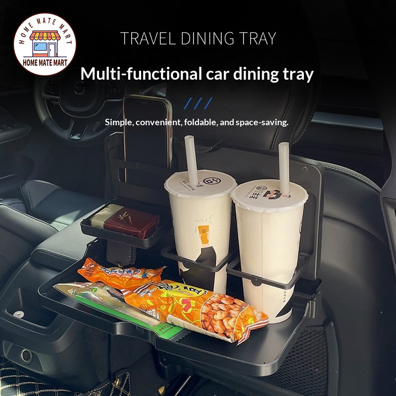 Folding Car Back Seat Tray Table Food Drink Cup Holder Storage ...