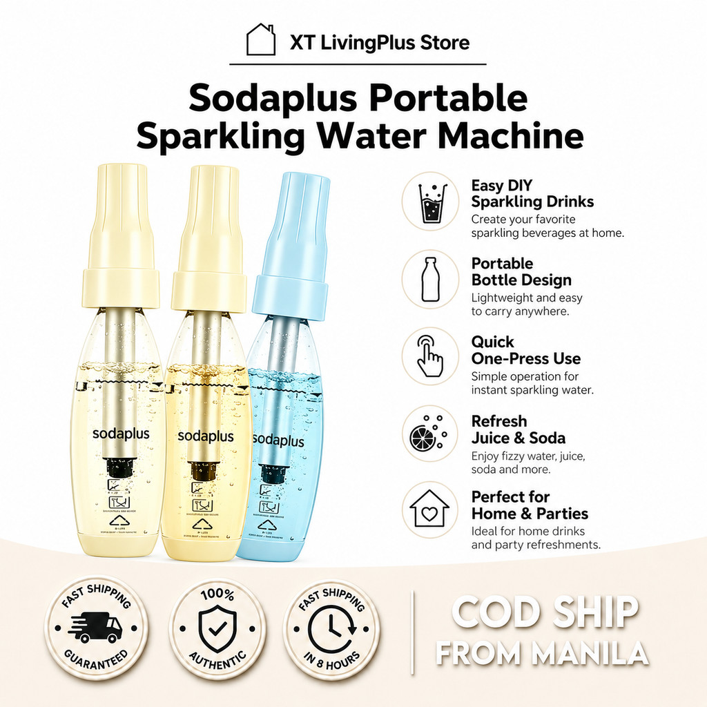 Sodaplus Portable Sparkling Water Machine – 1L Soda Maker with CO2 ...