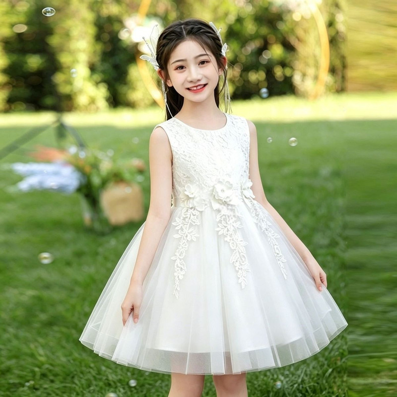 kindergarten graduation dress white Children Gauze Pettiskirt Girls Performance Costume Day 1 Performance Flower Girl Princess Dress 0830 preschool graduation outfit girl