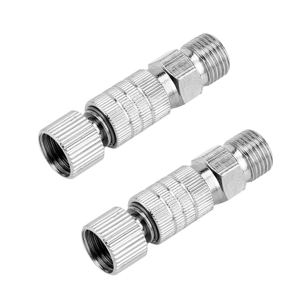 MOLIH 2pcs Quick Release Coupling, Silver Metal Airbrush Hose Adapter ...