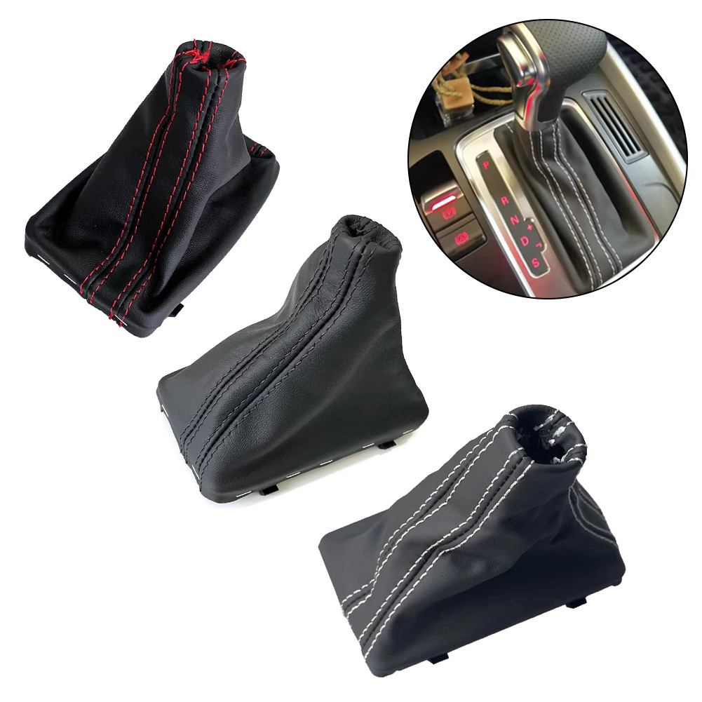 [COD] Automatic LHD Car Gear Shift Knob Gaitor Boot Cover Leather for ...