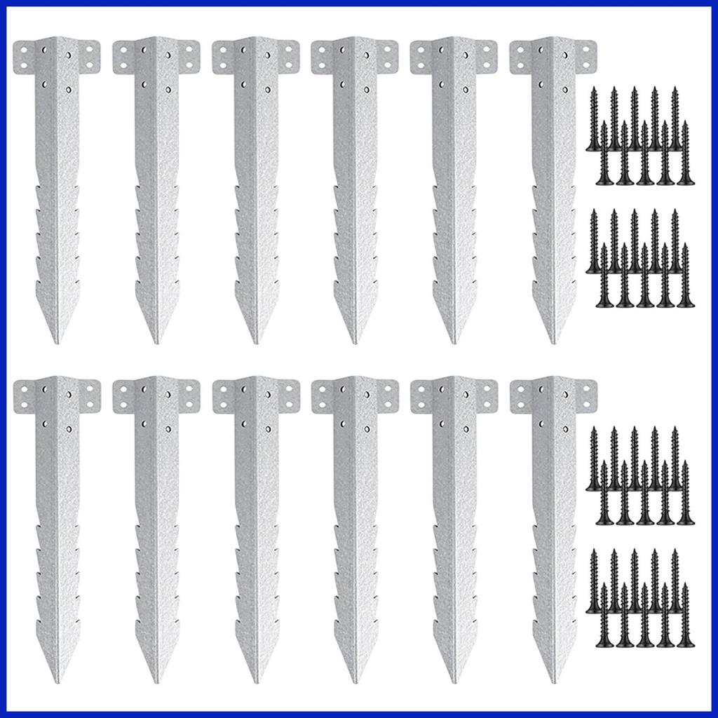 Stakes For Gardening 10X Raised Bed Stakes Serrated Fence Post Brackets ...