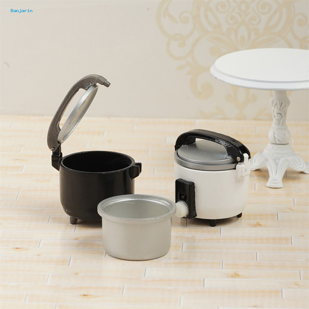 Mini Rice Cooker Exquisite Detail DIY Accessory Plastic Simulation Rice ...