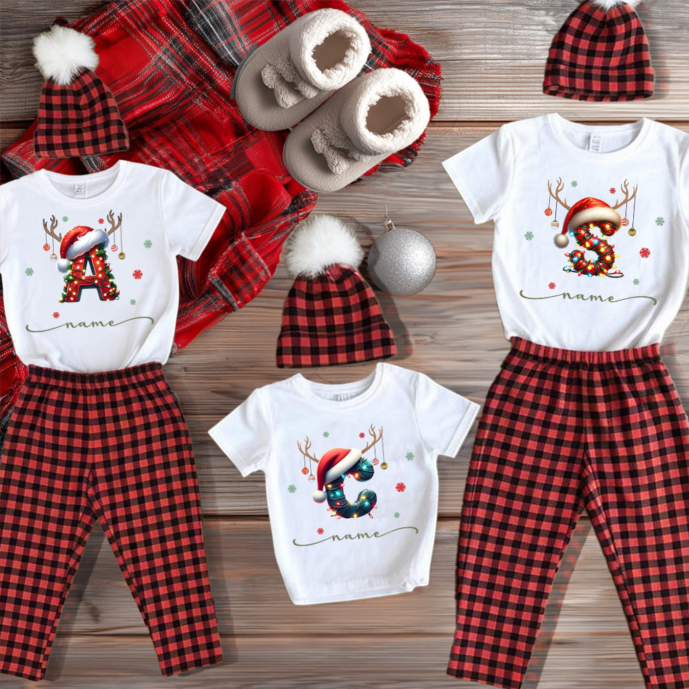 ElYIECD Custom Face Pajama Sets For Family Personalized Photo Merry