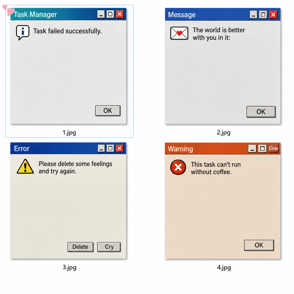 Vintage Windows Pop Up Message Box Sticky Notes 3x3 Inch Self Adhesive ...