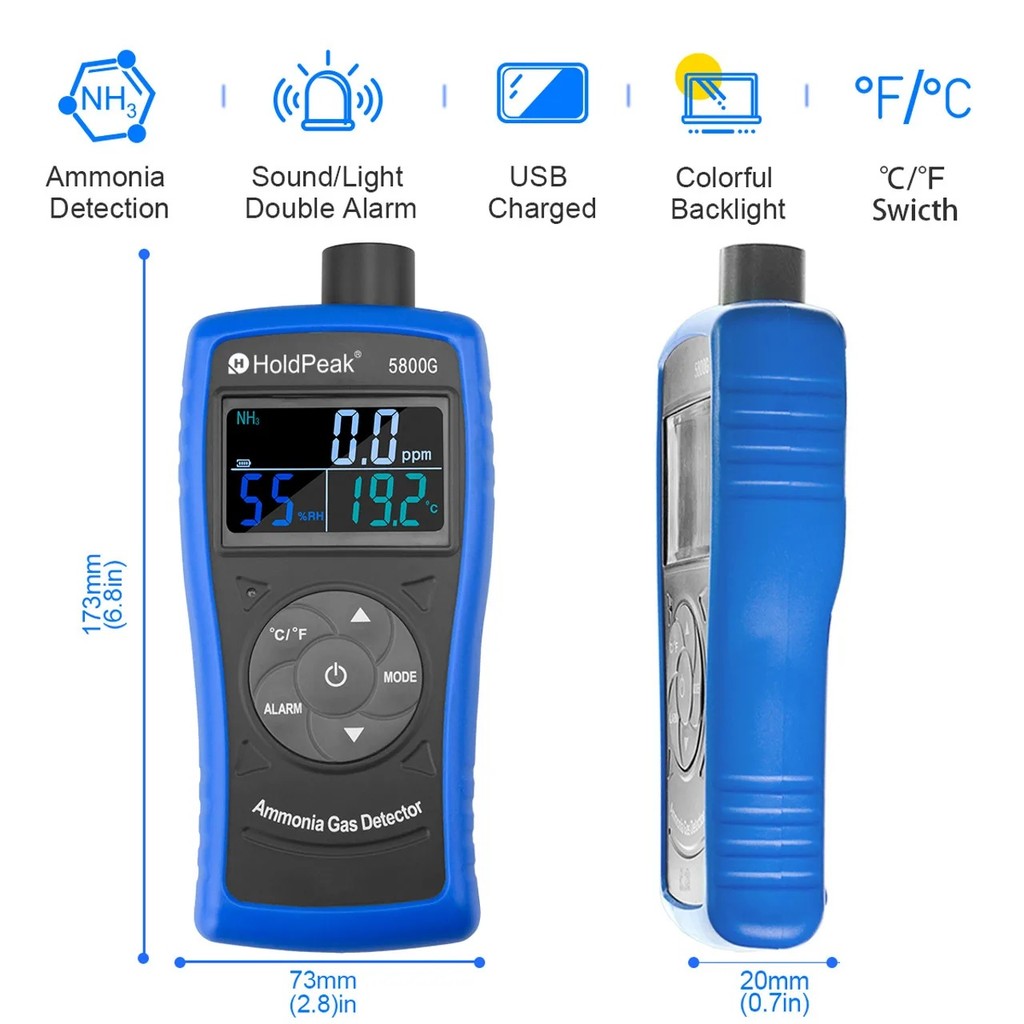 JPKU Spot inventory HOLDPEAK HP-5800G Digital LCD Gas Detector Tester ...