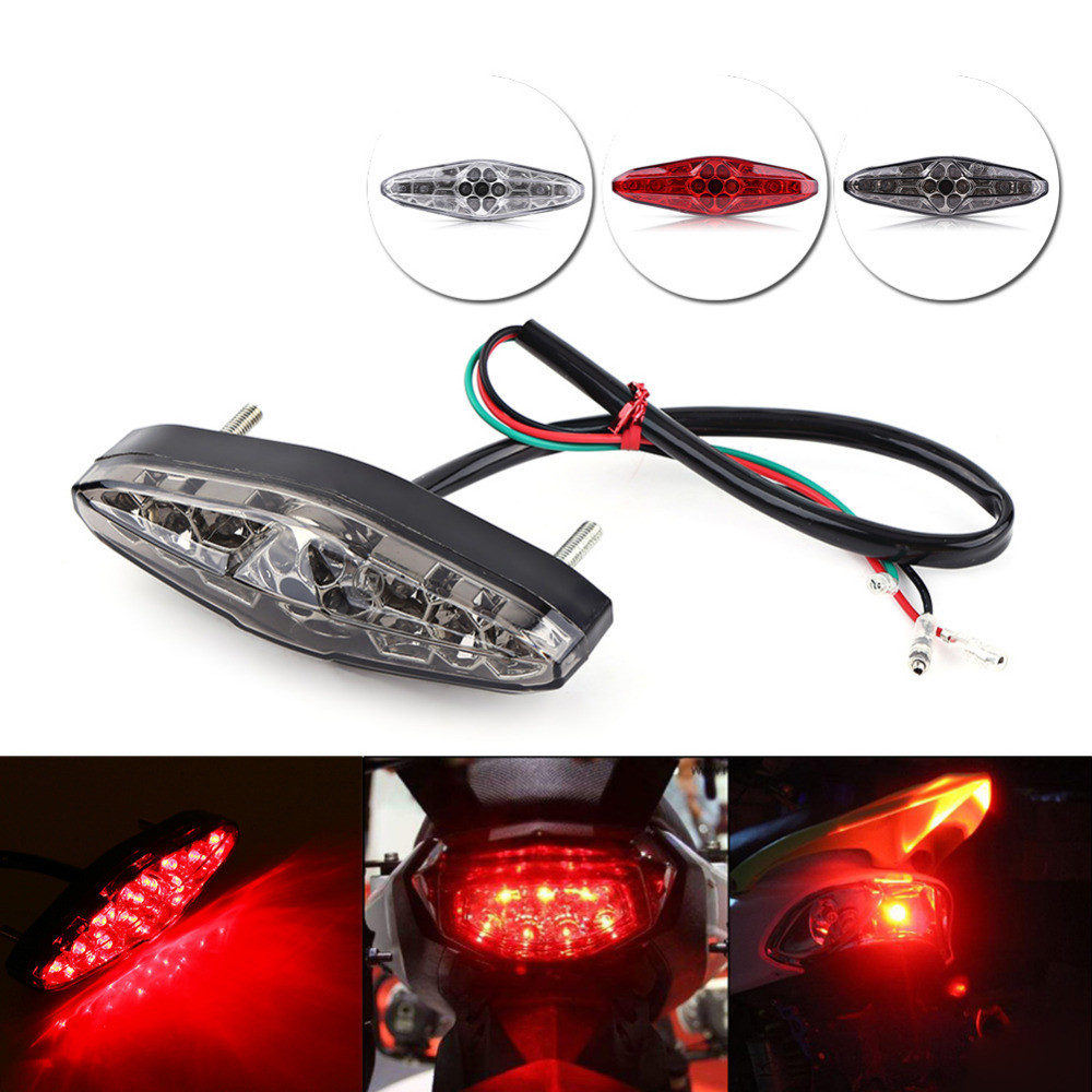 Off-road bike scooter modification parts Universal LED Plastic Tail ...